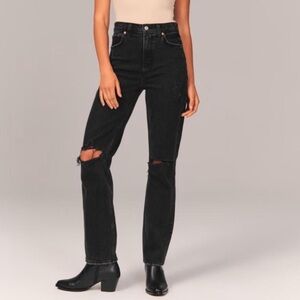 Abercrombie & Fitch The 90s Straight Ultra High rise • 28/6 • black